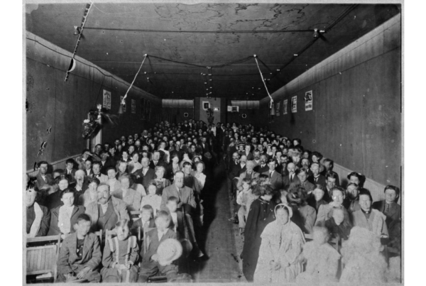 The rather drab interior of the Star Theatre, Port Angeles, 9 May 1909 (Courtesy Port Angeles Public Library, Bert Kellog Photograph Collection, PTANBLDN006)