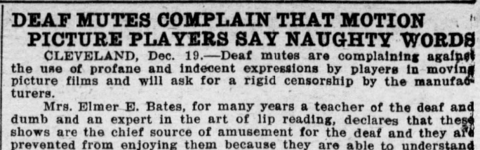 Lip-readers, beware. (Tacoma Times, 19 December 1910, Page 6)