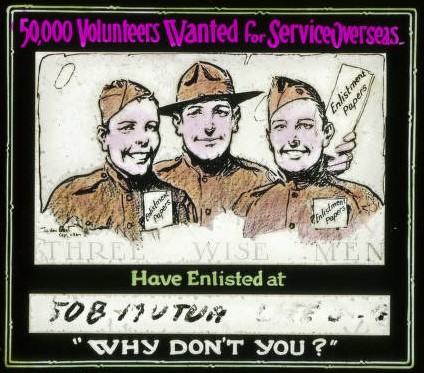 World War I recruitment slide, ca. 1918. (Courtesy Sedro-Woolley Museum)