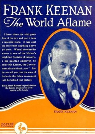 Trade advertisement for "The World Aflame." (Motion Picture News, 16 August 1919, Page 1373)
