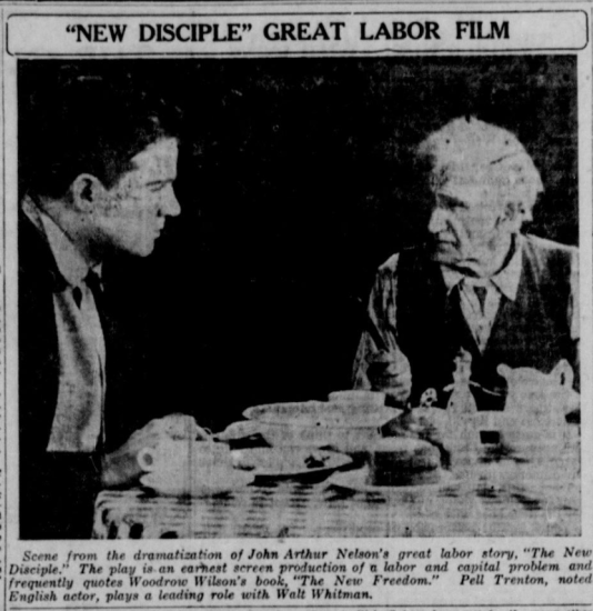 Advertisement for "The New Disciple." (Seattle Star, 22 December 1922, Page 4)