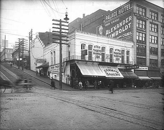 The Star Theatre in downtown Seattle, ca. 1905. (Courtesy Museum of History and Industry, Image No. 1983.10.7480.1)