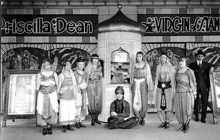 Costumed theatre staff at the Colonial Theatre, Seattle, ca. 1920. (Courtesy University of Washington, Special Collections, Order No. SEA0317)
