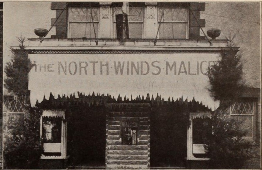 Street advertising for "The North Wind's Malice" at the Everett Theatre, 1920. (Motion Picture News, 1 January 1921, Page 365)