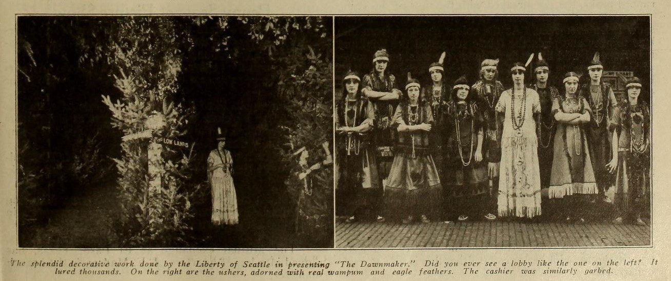 Liberty Theatre's promotion of "The Dawn Maker," 1916. (Motography, 21 October 1916, Page 911)