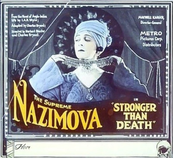 Glass slide for the Alla Nazimova film "Stronger Than Death."