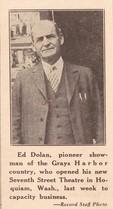 Exhibitor Edward Dolan, ca. 1928. (Motion Picture Record, 21 July 1928, Page 6)