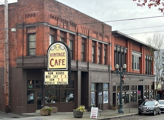 The old Hoyt Hotel in Everett has gone through several incarnations over the years, but has housed the Vintage Cafe since 1976.