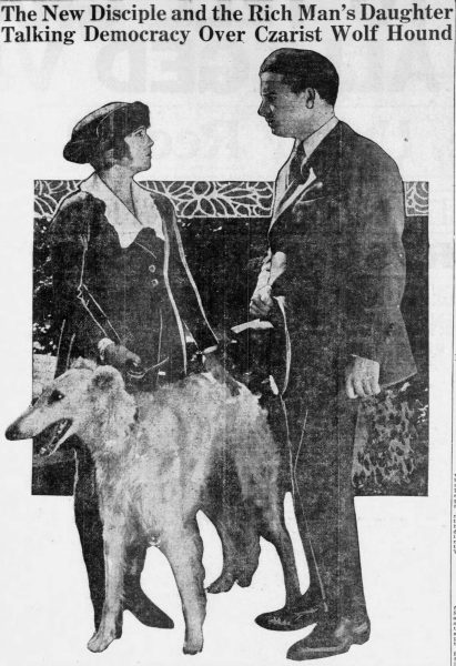 Even dogs had political connotations in "The New Disciple." (Seattle Union Record, 11 December 1922, Page 2)