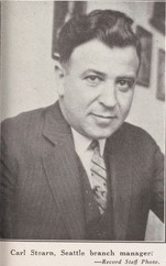 Warner Bros. exchange manager Carl Stearn, ca. 1927. (Motion Picture Record, 14 May 1927, Page 101)