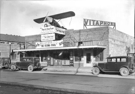 Gem Theater in Omak showing a Vitaphone picture, October 1929. (Courtesy Okanogan County Historical Society)