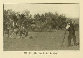 Undated photo of William H. Harbeck shooting on location. (Moving Picture World, 11 May 1912, Page 506)