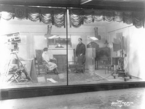 Weaver-themed window display at the Rhodes Department Store, Tacoma, ca. 1925. (Courtesy Tacoma Public Library, Richards Studio A-851)