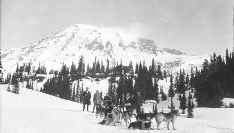 "Raw Country" cast and crew on Mt. Rainier, ca. 1926. (Courtesy Tacoma Public Library, General Photograph Collection LANCE-057)