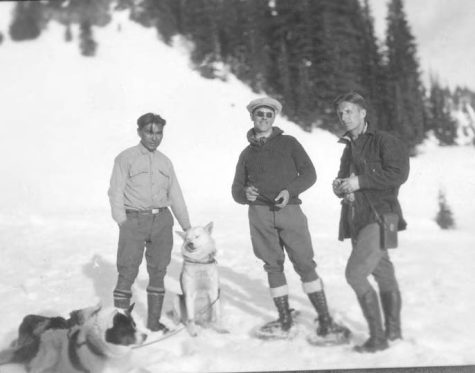 Director W.S. Van Dyke, center, on location shooting "Raw Country." (Courtesy Tacoma Public Library, General Photograph Collection LANCE-054)