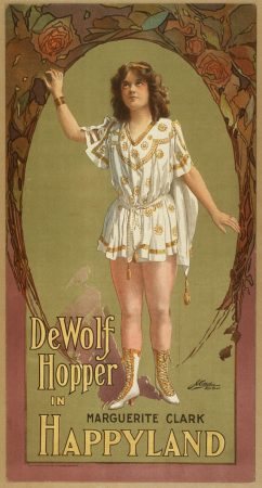 Theatrical poster for the musical "Happyland," featuring Marguerite Clark, ca. 1905 (J. Ottmann Lithographic Co.)
