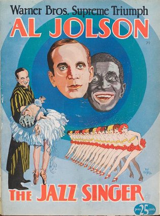 Program cover for an unknown engagement of "The Jazz Singer," ca. 1928.