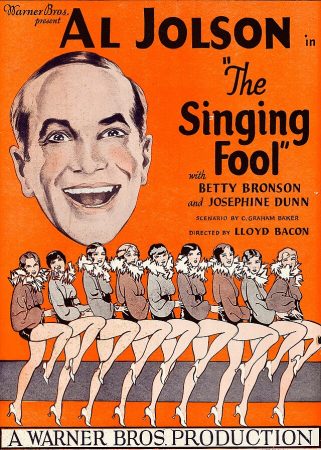 Poster for the Al Jolson film "The Singing Fool" (Warner Bros., 1928)