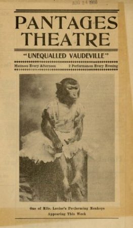 Pantages Theatre program, week of August 24, 1908. (Courtesy University of Washington Special Collections, Digital ID No. PAM0589)
