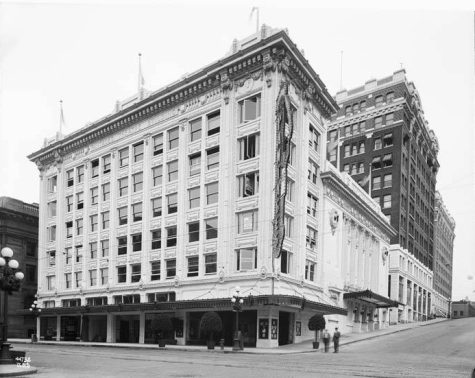 The new Pantages Theatre at 3rd and University, ca. 1915. (Photo by Webster & Stevens, courtesy Museum of History and Industry, Image No. 1983.10.10119)