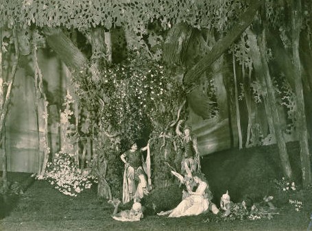 Scene from the Annie Russell production of "A Midsummer Night's Dream," ca. 1907. (Photo by Hallen Studios, courtesy University of Washington Special Collections, Order No. JWS23522)