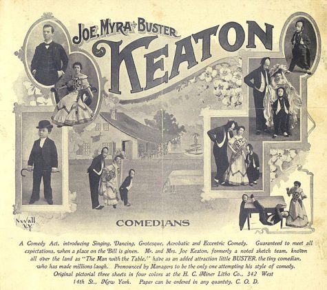 Advertisement for the Keaton family vaudeville act, ca. early 1900s.
