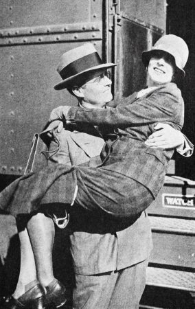 Director Marshall Neilan with wife Blanche Sweet, ca. 1925. (Exhibitor's Herald, 28 November 1925, Page 41)