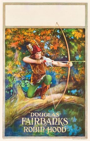 Film poster for Douglas Fairbanks' "Robin Hood" (United Artists, 1922).