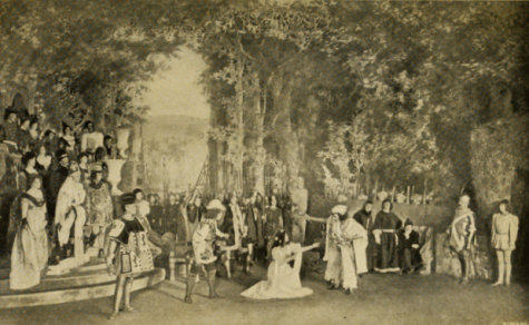 Scene from the E.H. Sothern production "If I Were King," ca. 1901.
