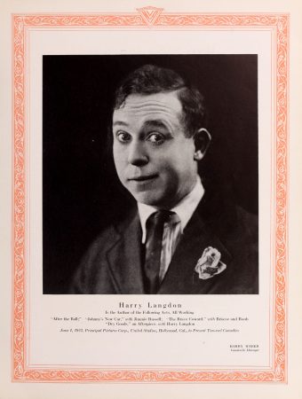 Vaudeville advertisement for Harry Langdon's stage act, ca. 1923.