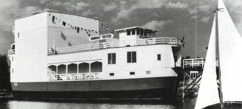 Showboat Theatre at the University of Washington, on the shores of Portage Bay, ca. 1960.