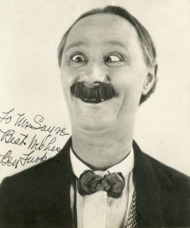 Screen comedian Ben Turpin, ca. 1921. (Courtesy University of Washington Special Collections, Order No. JWS21236)