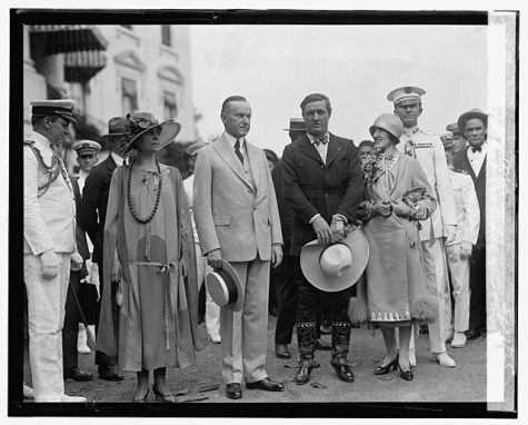 Tom Mix with President and Mrs. Calvin Coolidge, May 21, 1925.