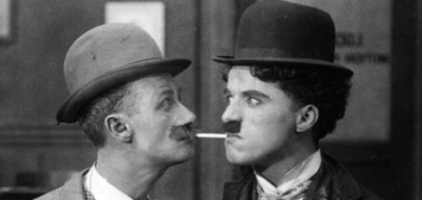 When Charlie Chaplin signed a new contract with the Essanay Company, his first release paired him with Ben Turpin in "His New Job" (Essanay, 1915).